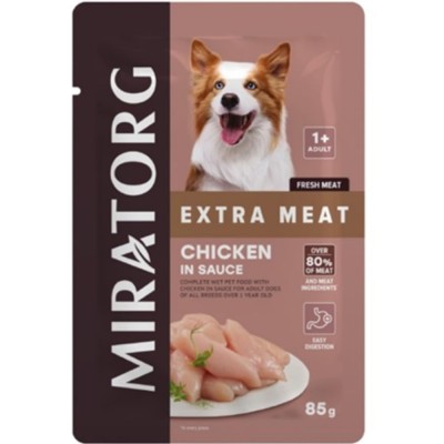 Pate cho chó xốt thịt Miratorg gói 85g
